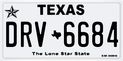 TX license plate DRV6684