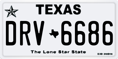 TX license plate DRV6686