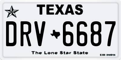 TX license plate DRV6687