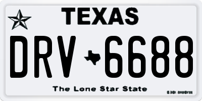 TX license plate DRV6688