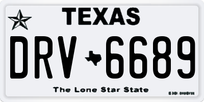 TX license plate DRV6689