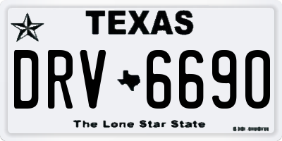 TX license plate DRV6690