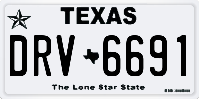 TX license plate DRV6691