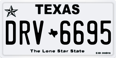 TX license plate DRV6695