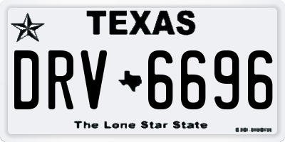 TX license plate DRV6696