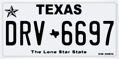 TX license plate DRV6697