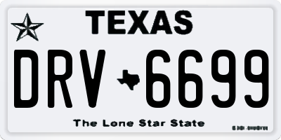 TX license plate DRV6699