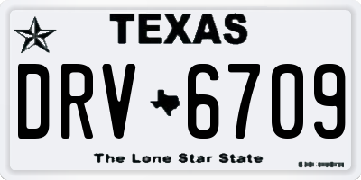 TX license plate DRV6709