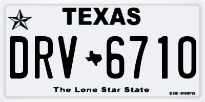 TX license plate DRV6710