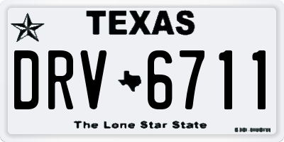 TX license plate DRV6711