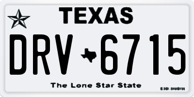 TX license plate DRV6715