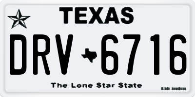 TX license plate DRV6716