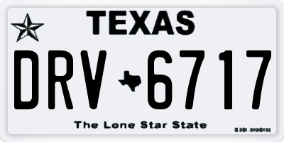 TX license plate DRV6717