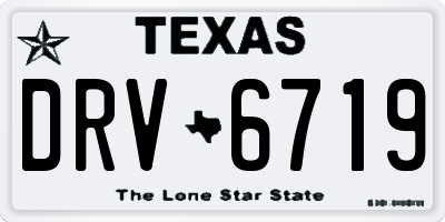 TX license plate DRV6719