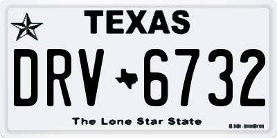 TX license plate DRV6732