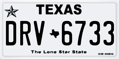 TX license plate DRV6733