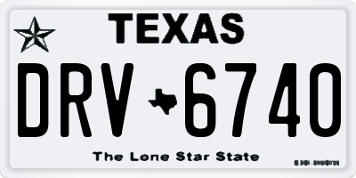 TX license plate DRV6740