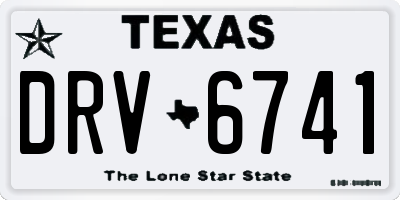 TX license plate DRV6741