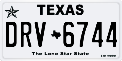 TX license plate DRV6744