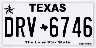 TX license plate DRV6746