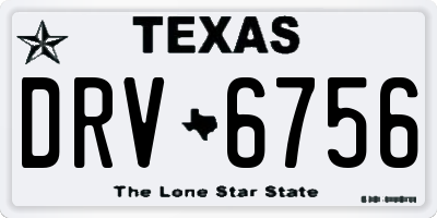 TX license plate DRV6756