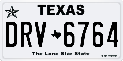 TX license plate DRV6764