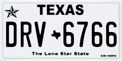 TX license plate DRV6766