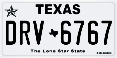 TX license plate DRV6767