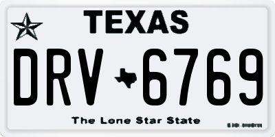 TX license plate DRV6769