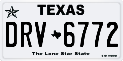 TX license plate DRV6772