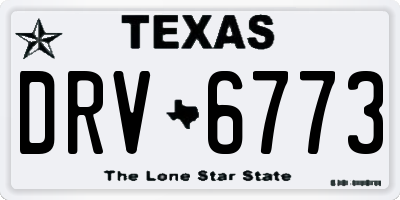 TX license plate DRV6773