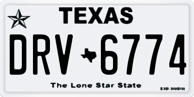 TX license plate DRV6774