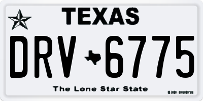 TX license plate DRV6775