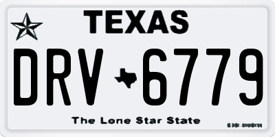 TX license plate DRV6779