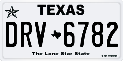 TX license plate DRV6782