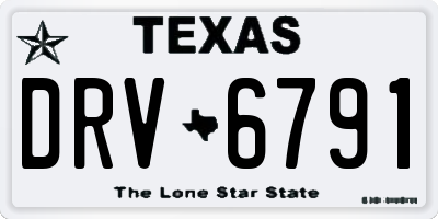 TX license plate DRV6791