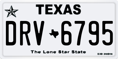 TX license plate DRV6795