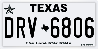 TX license plate DRV6806