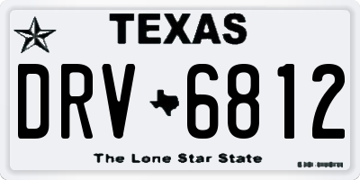 TX license plate DRV6812