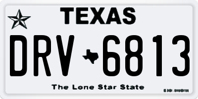 TX license plate DRV6813