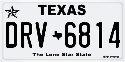 TX license plate DRV6814