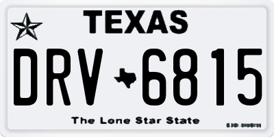 TX license plate DRV6815