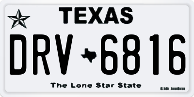 TX license plate DRV6816