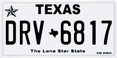 TX license plate DRV6817