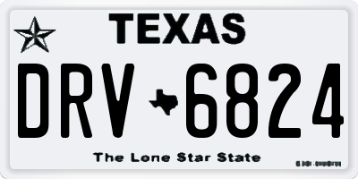 TX license plate DRV6824