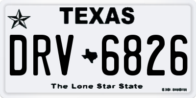 TX license plate DRV6826