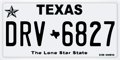 TX license plate DRV6827