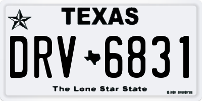 TX license plate DRV6831