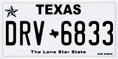 TX license plate DRV6833