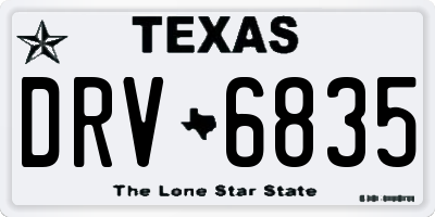 TX license plate DRV6835